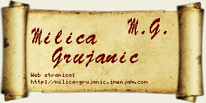 Milica Grujanić vizit kartica